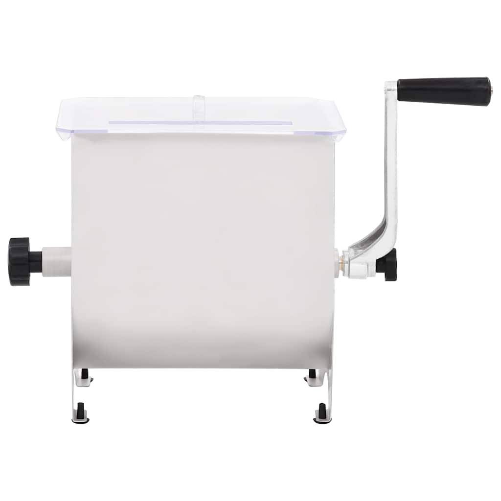 Vidaxl Fleischmixer mit Deckel manuell aus rostfreiem Stahl silberfarben