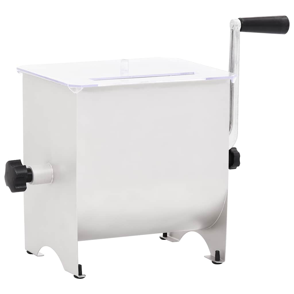 Vidaxl Fleischmixer mit Deckel manuell aus rostfreiem Stahl silberfarben