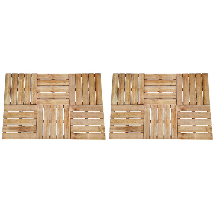 VIDAXL 12 ST Terrassenfliesen 50x50 cm Holzbraun