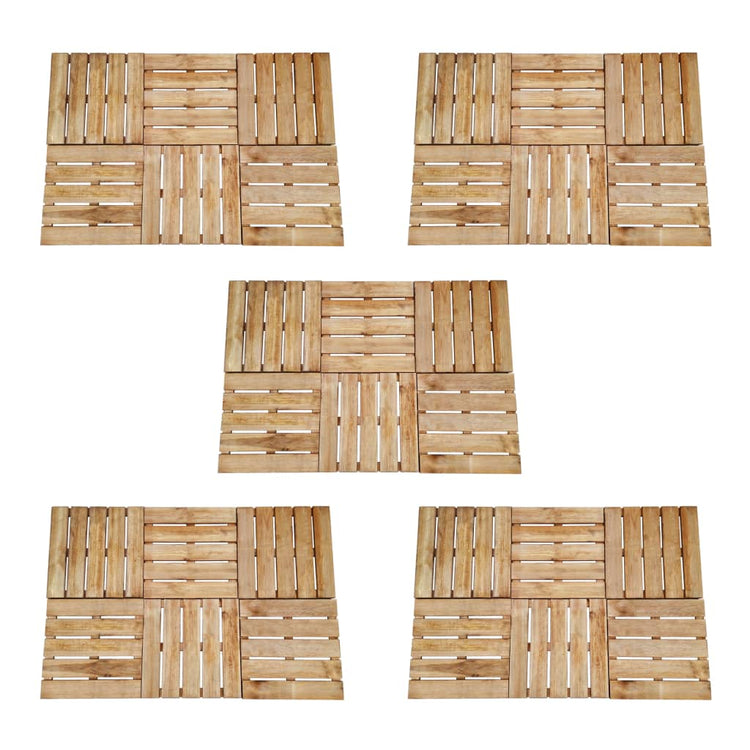 VIDAXL 30 ST Terrassenfliesen 50x50 cm Holzbraun
