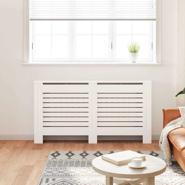 VIDAXL -Radiatorkonstruktion 152x19x81.5 cm MDF Weiß