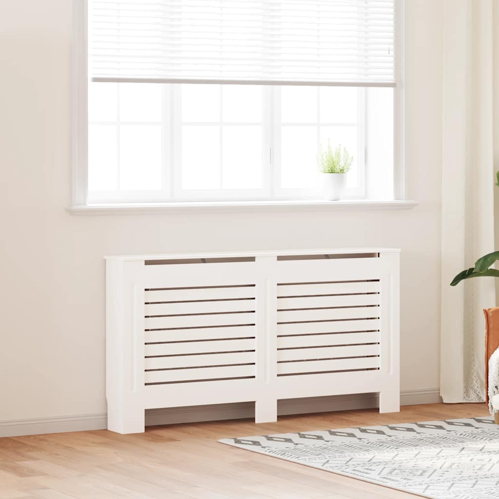 VIDAXL -Radiatorkonstruktion 152x19x81.5 cm MDF Weiß