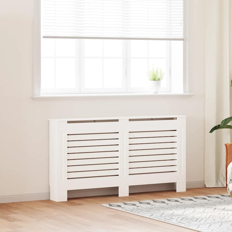 VIDAXL -Radiatorkonstruktion 152x19x81.5 cm MDF Weiß