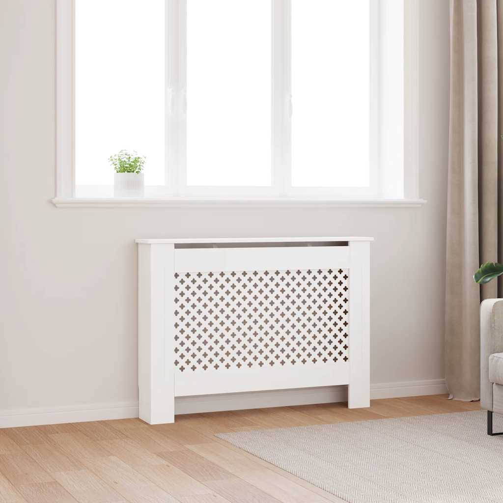 VIDAXL -Radiatorkonstruktion 112x19x81.5 cm MDF Weiß