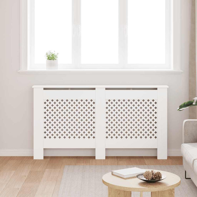 VIDAXL -Radiatorkonstruktion 152x19x81.5 cm MDF Weiß