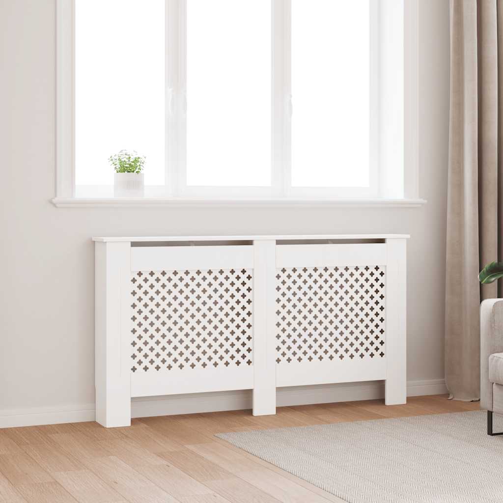 VIDAXL -Radiatorkonstruktion 152x19x81.5 cm MDF Weiß