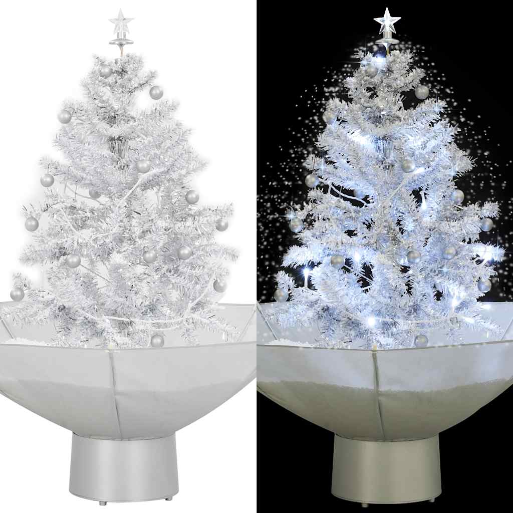 Vidaxl Weihnachtsbaum schneit mit Regenschirm 75 cm Weiß
