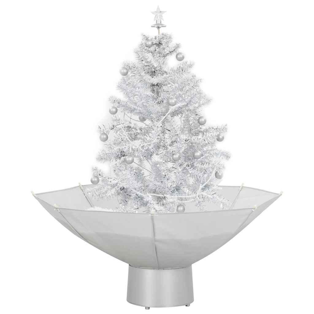 Vidaxl Weihnachtsbaum schneit mit Regenschirm 75 cm Weiß