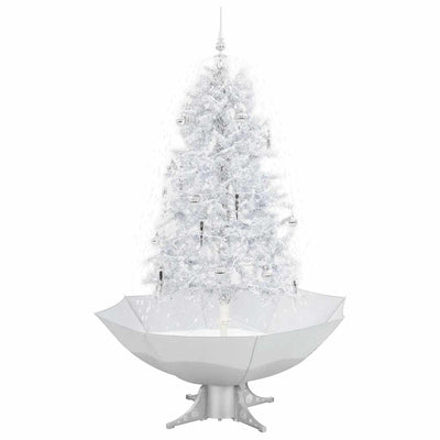 Vidaxl Weihnachtsbaum schneit mit Regenschirme 170 cm Weiß