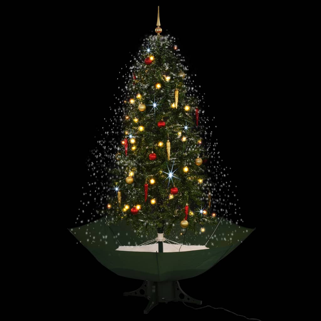 Vidaxl Weihnachtsbaum schneit mit Regenschirm 190 cm Grün