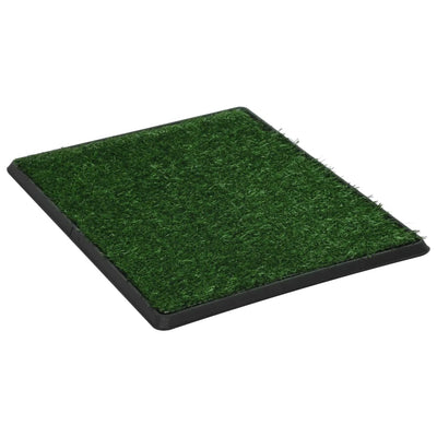 Vidaxl Pet Toilette mit Behälter und künstlichem Gras 64x51x3 cm Grün