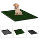 Vidaxl Pet Toilette mit Behälter und künstlichem Gras 64x51x3 cm Grün