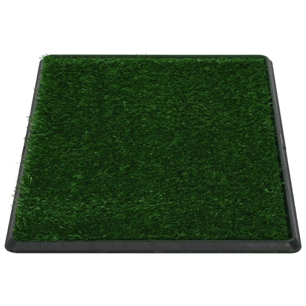 Vidaxl Pet Toilette mit Behälter und künstlichem Gras 76x51x3 cm Grün