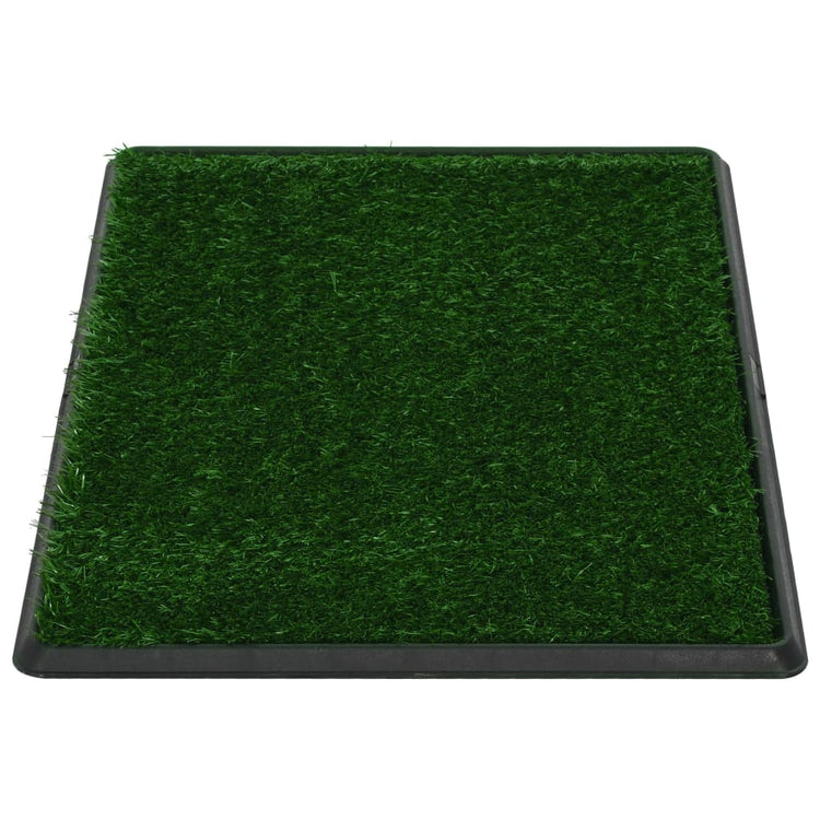Vidaxl Pet Toilette mit Behälter und künstlichem Gras 76x51x3 cm Grün