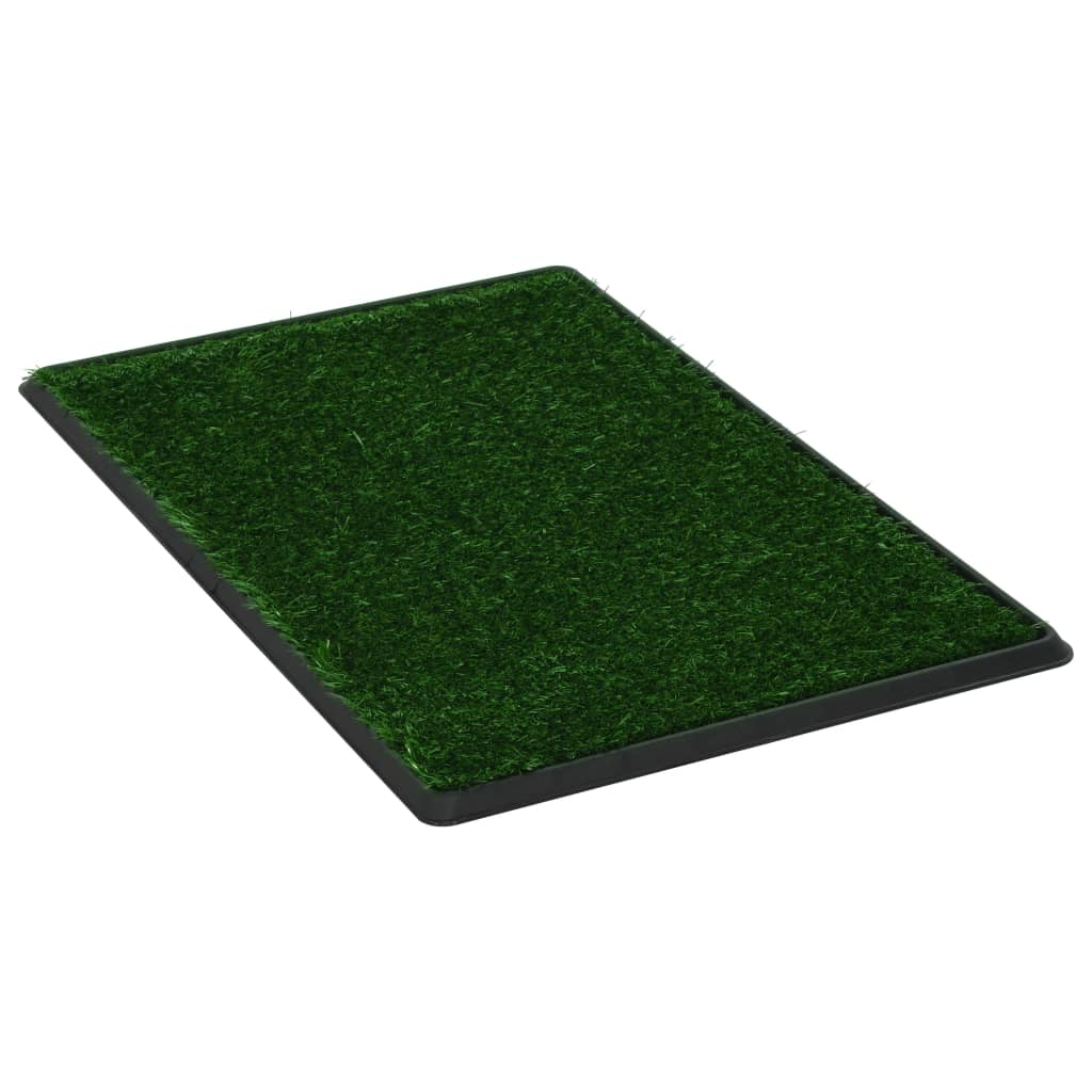 Vidaxl Pet Toiletten 2 STs mit Behälter und künstlichem Gras 76x51x3 cm Grün