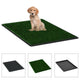 Vidaxl Pet Toiletten 2 STs mit Behälter und künstlichem Gras 76x51x3 cm Grün