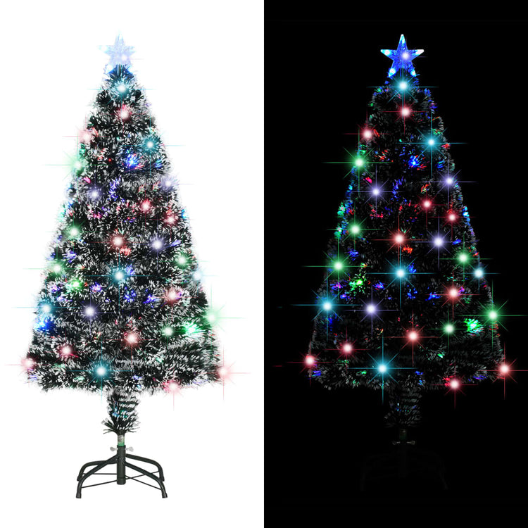 Vidaxl Weihnachtsbaum mit LED und Standard 120 cm Faser -Optik