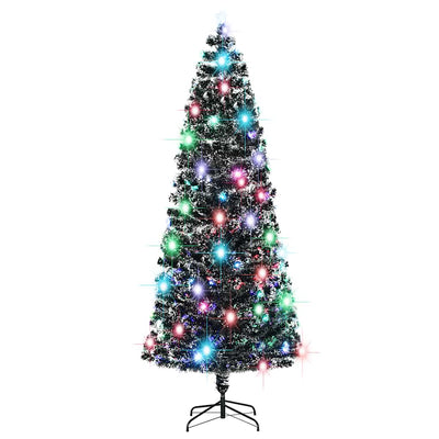 Vidaxl Weihnachtsbaum mit LED und Standard 240 cm Faser -Optik