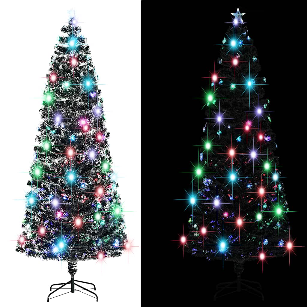 Vidaxl Weihnachtsbaum mit LED und Standard 240 cm Faser -Optik