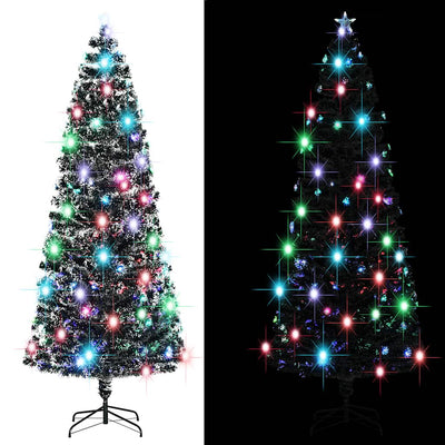 Vidaxl Weihnachtsbaum mit LED und Standard 240 cm Faser -Optik