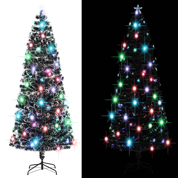 Vidaxl Weihnachtsbaum mit LED und Standard 240 cm Faser -Optik