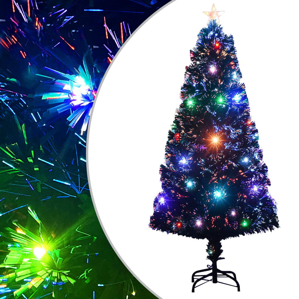 Vidaxl Weihnachtsbaum mit LED und Standard 120 cm Faser -Optik
