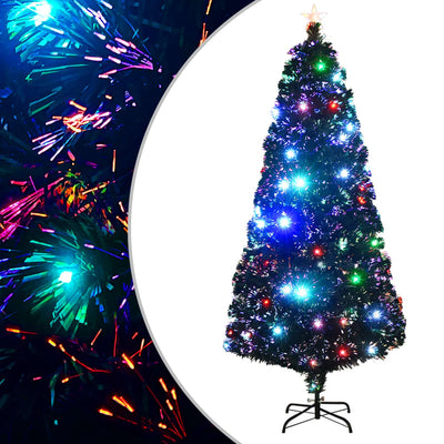 VIDAXL -Weihnachtsbaum mit LED und Standard 180 cm Faserfaser