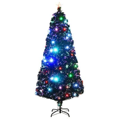 VIDAXL -Weihnachtsbaum mit LED und Standard 180 cm Faserfaser