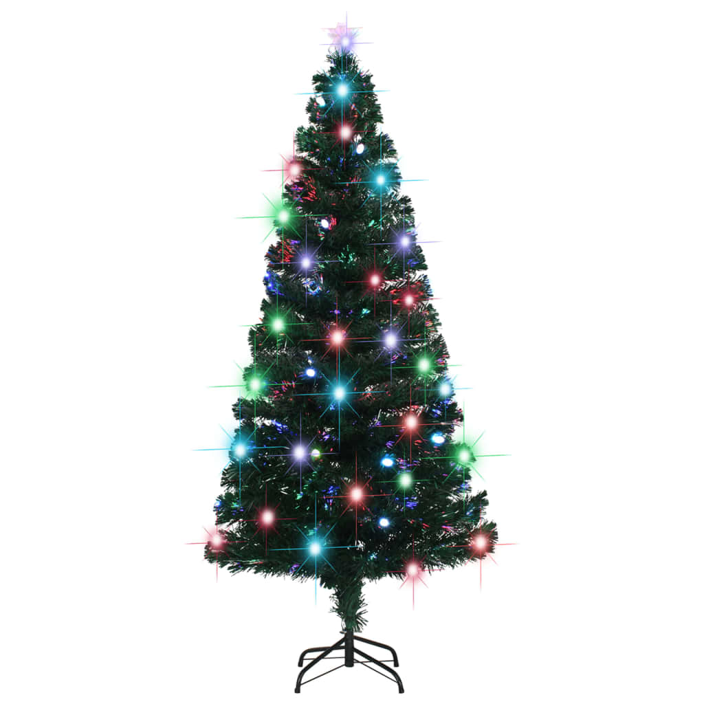 VIDAXL -Weihnachtsbaum mit LED und Standard 180 cm Faserfaser