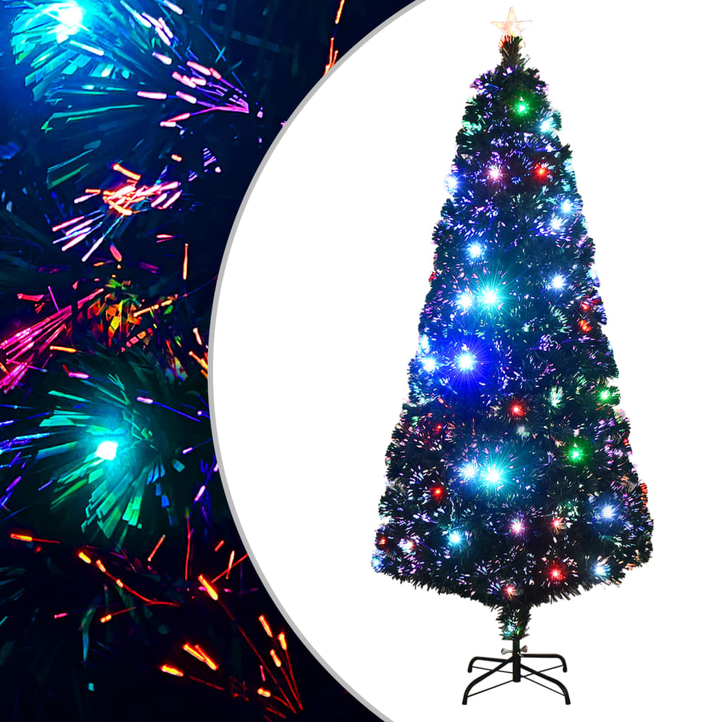 VIDAXL -Weihnachtsbaum mit LED und Standard 210 cm Faser -Optik