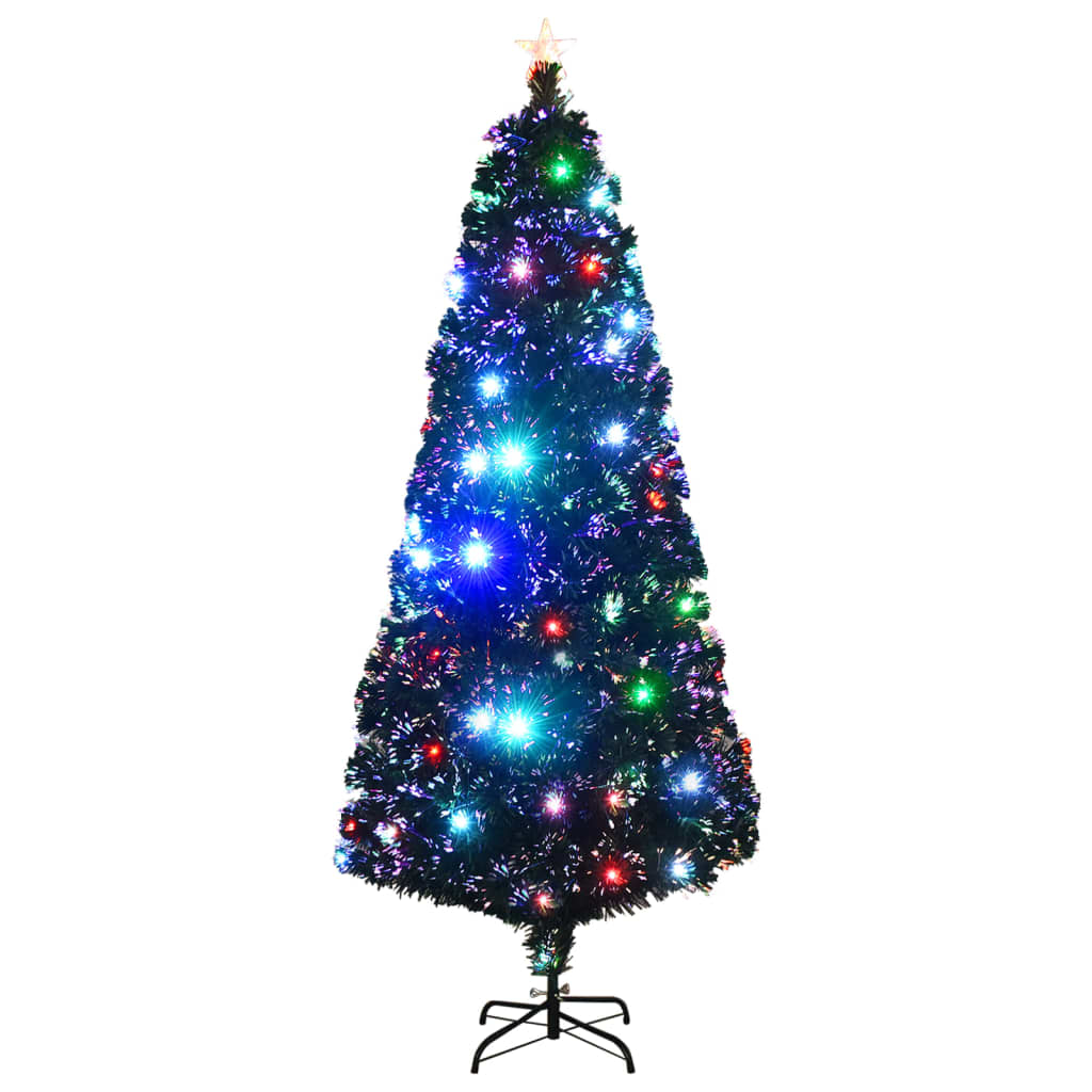 VIDAXL -Weihnachtsbaum mit LED und Standard 210 cm Faser -Optik