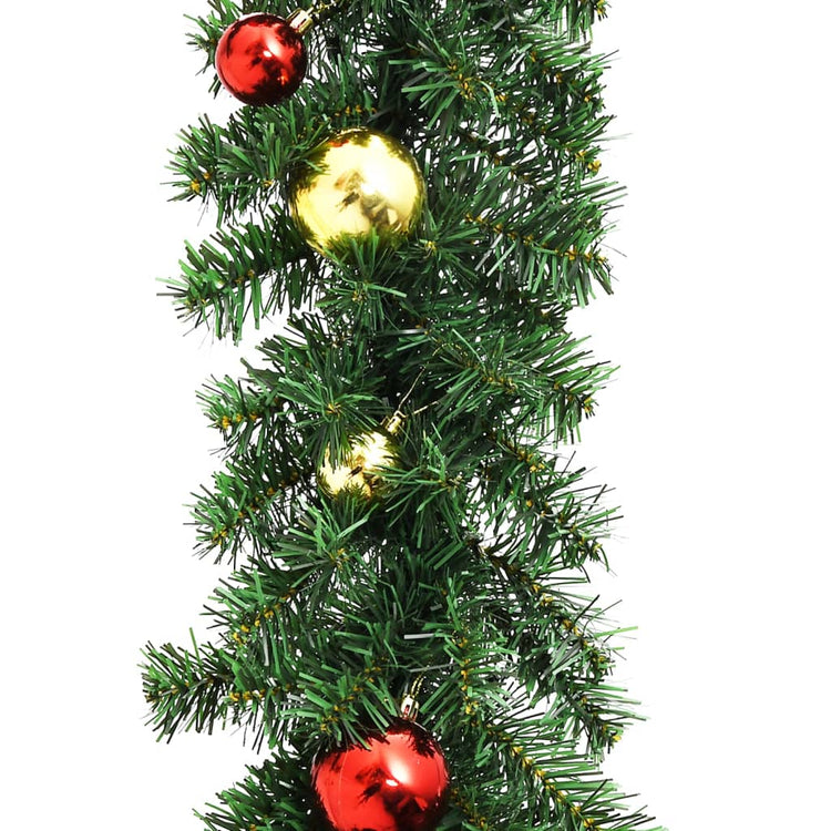 Vidaxl Weihnachtsgirlande mit Weihnachtskugeln 5 m dekoriert
