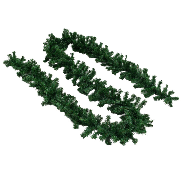 Vidaxl Weihnachten Girlanden 4 ST 270 cm PVC Grün
