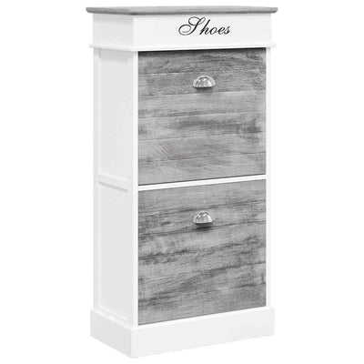 Vidaxl Schuhschrank 50x28x98 cm Paulowniahout Grau