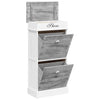 Vidaxl Schuhschrank 50x28x98 cm Paulowniahout Grau