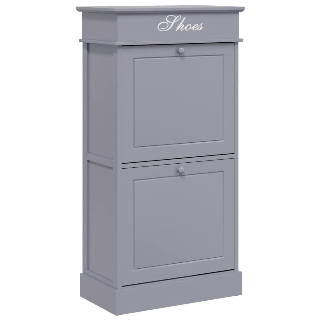 Vidaxl Schuhschrank 50x28x98 cm Paulowniahout Grau
