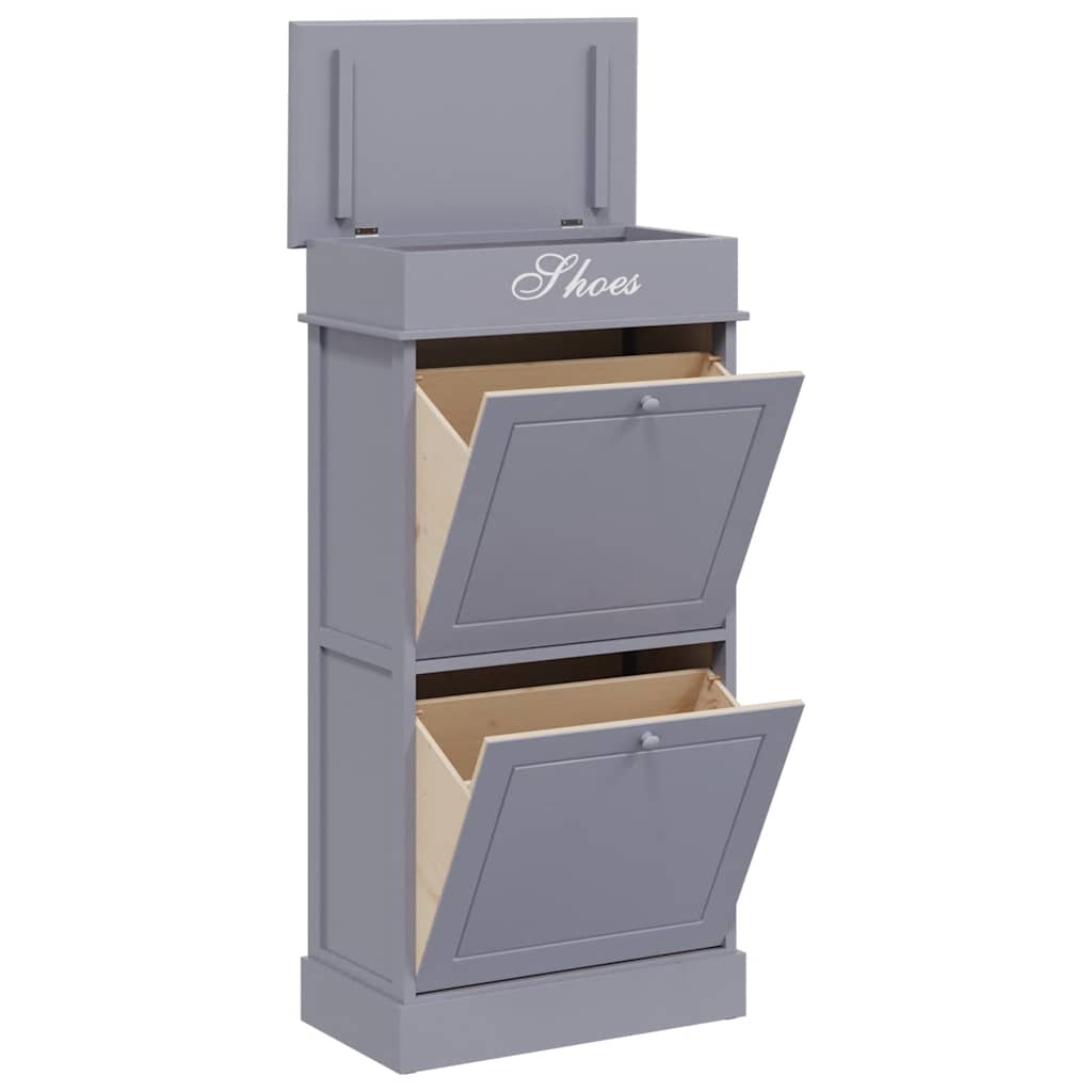 Vidaxl Schuhschrank 50x28x98 cm Paulowniahout Grau