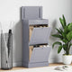 Vidaxl Schuhschrank 50x28x98 cm Paulowniahout Grau