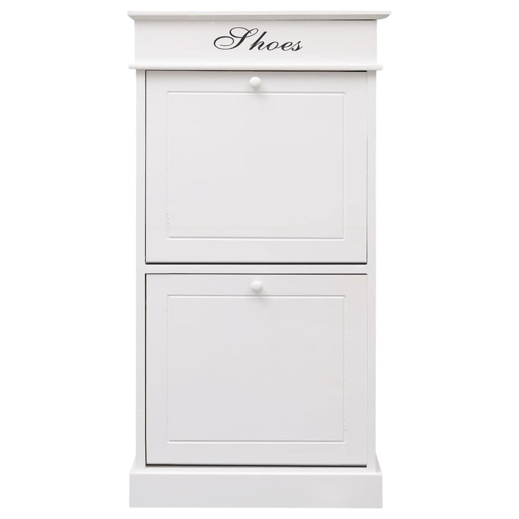 Vidaxl Schuhschrank 50x28x98 cm Paulowniahout Weiß