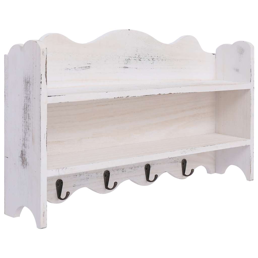 Vidaxl -Wandbedeckungsregal 50 x 10 x 30 cm Holz weiß