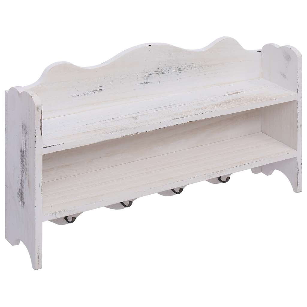 Vidaxl -Wandbedeckungsregal 50 x 10 x 30 cm Holz weiß