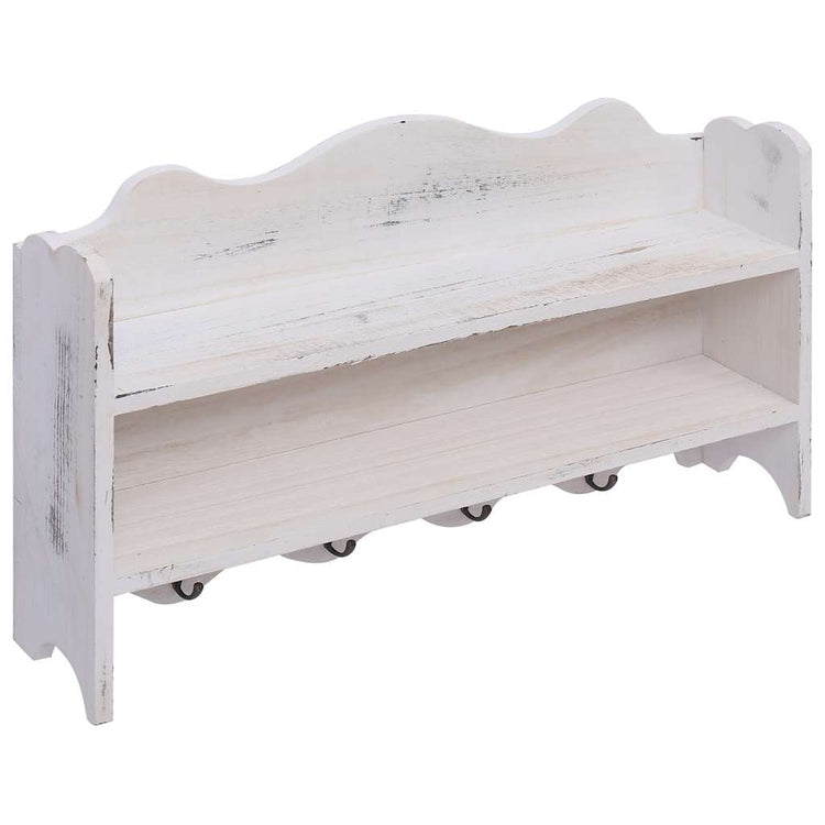 Vidaxl -Wandbedeckungsregal 50 x 10 x 30 cm Holz weiß