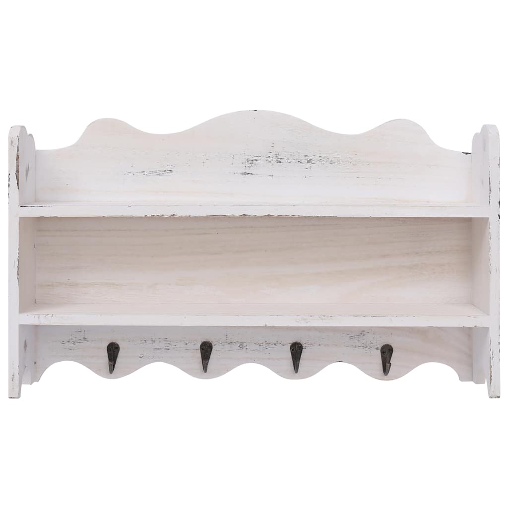 Vidaxl -Wandbedeckungsregal 50 x 10 x 30 cm Holz weiß