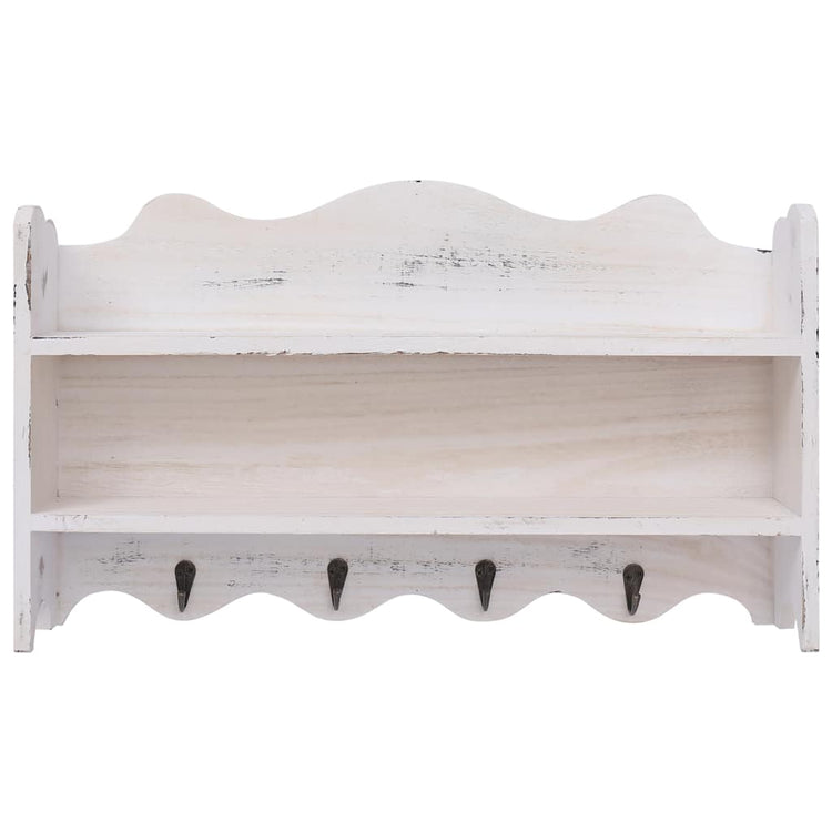 Vidaxl -Wandbedeckungsregal 50 x 10 x 30 cm Holz weiß