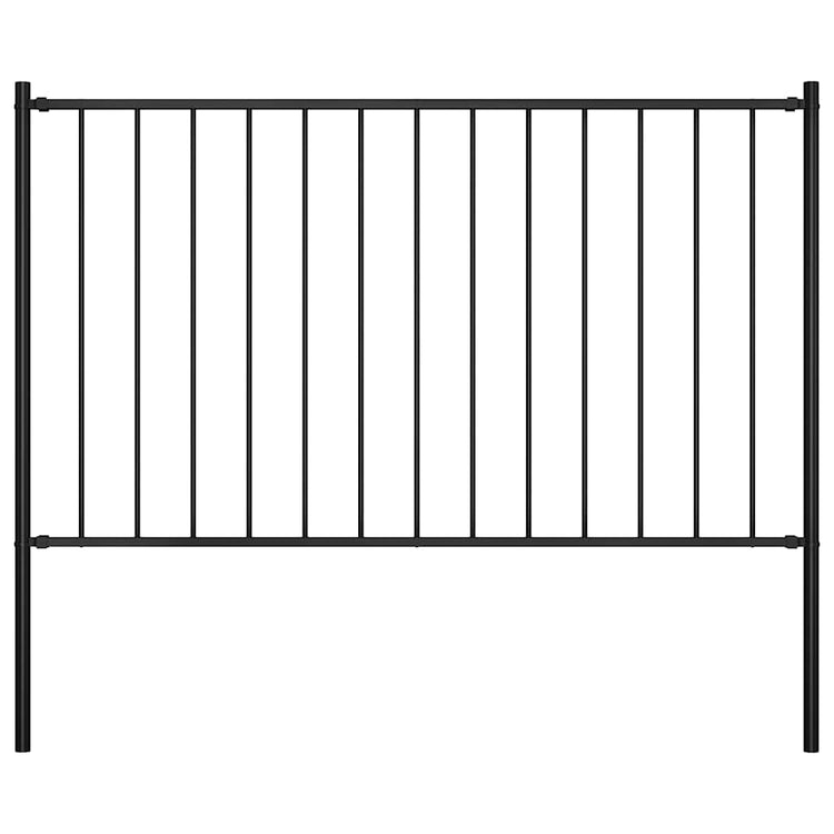 Vidaxl HEK -Panel mit Posts 1,7x0,75 m Pulver -bezogenem Stahl schwarz