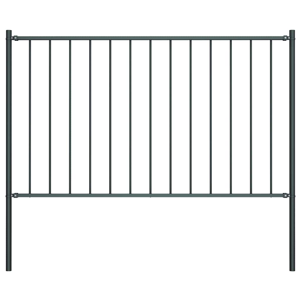 Vidaxl HEK -Panel mit Posts 1,7x0,75 m Pulver -bewegtem Stahl -Anthrazit