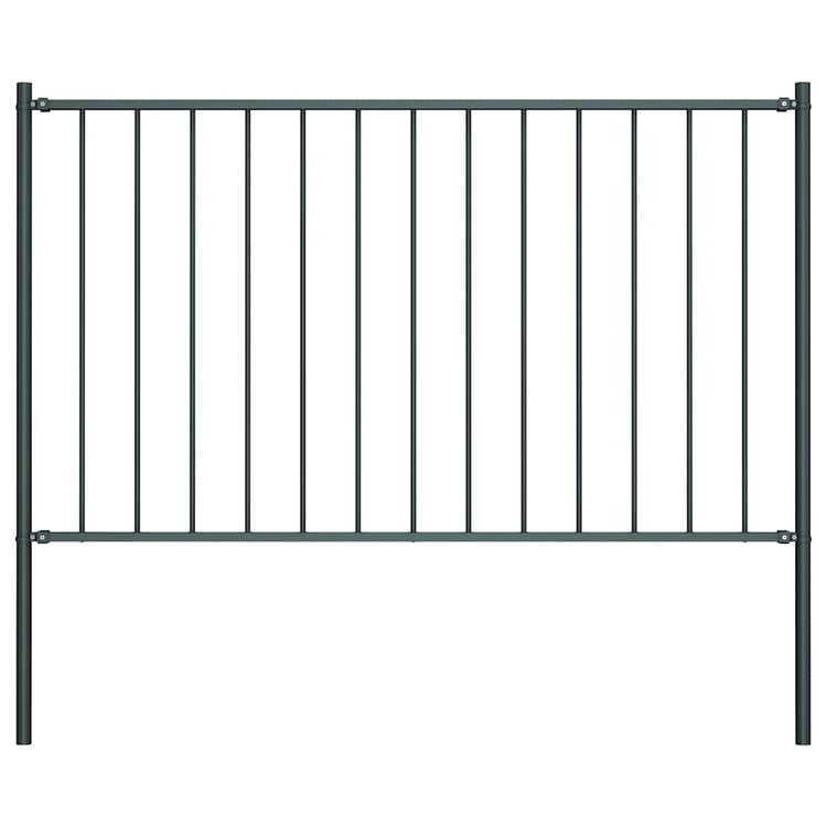 Vidaxl HEK -Panel mit Posts 1,7x0,75 m Pulver -bewegtem Stahl -Anthrazit
