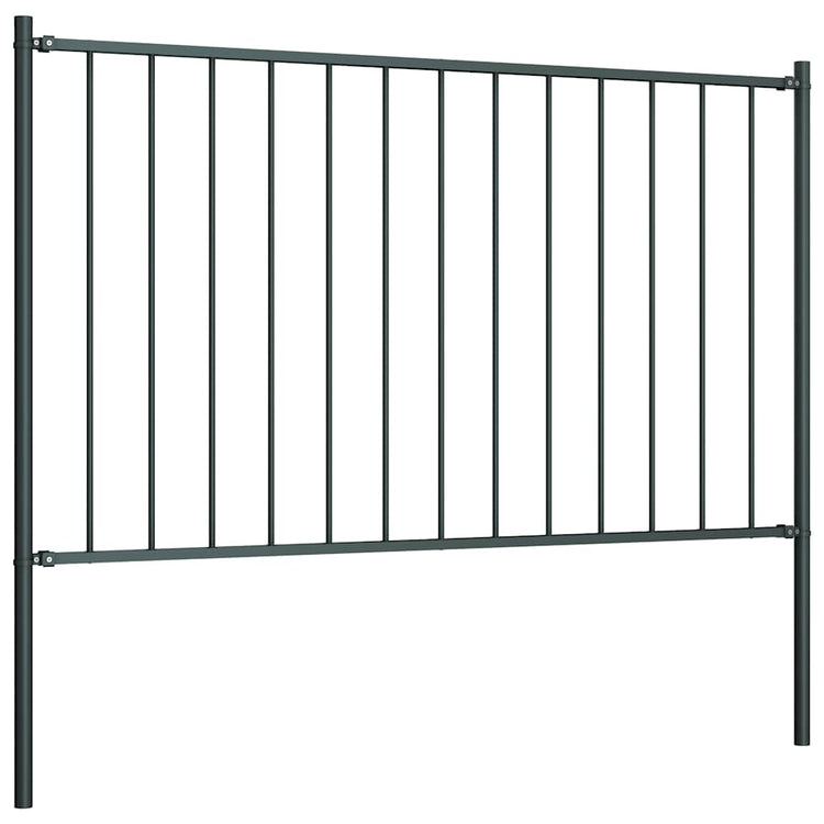 Vidaxl HEK -Panel mit Posts 1,7x0,75 m Pulver -bewegtem Stahl -Anthrazit