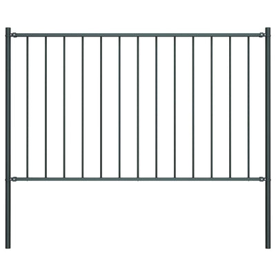 Vidaxl HEK -Panel mit Posts 1,7x1,25 m Pulver -bezogenem Stahl -Anthrazit