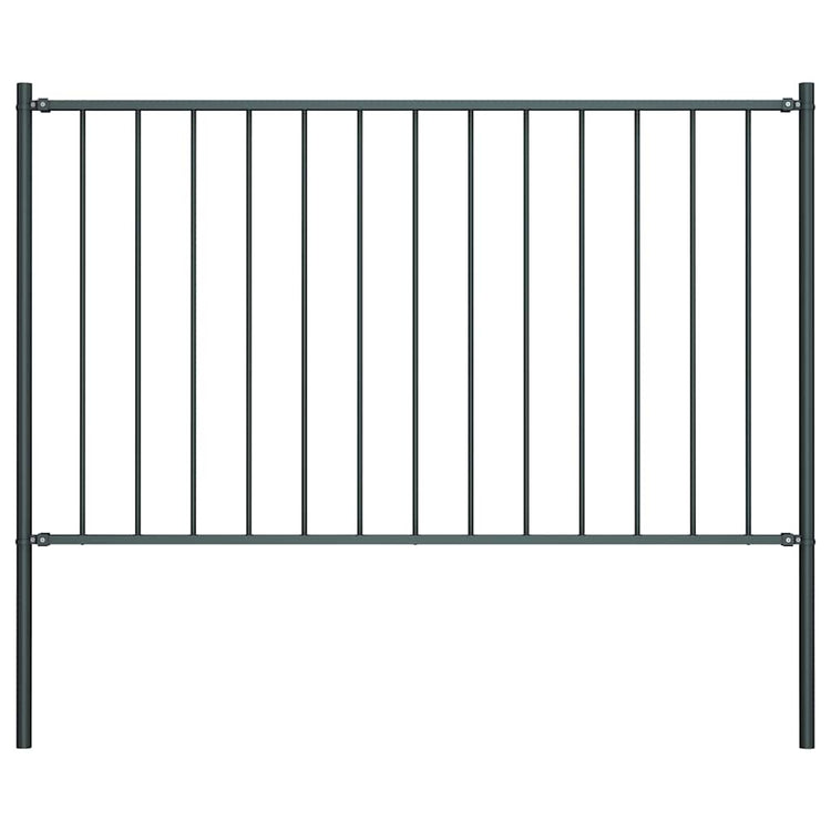 Vidaxl HEK -Panel mit Posts 1,7x1,25 m Pulver -bezogenem Stahl -Anthrazit